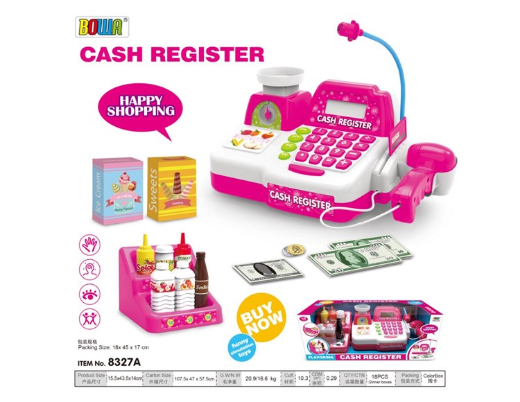 收银机收银机(声音、灯光、计算器，话筒功能) 8327A