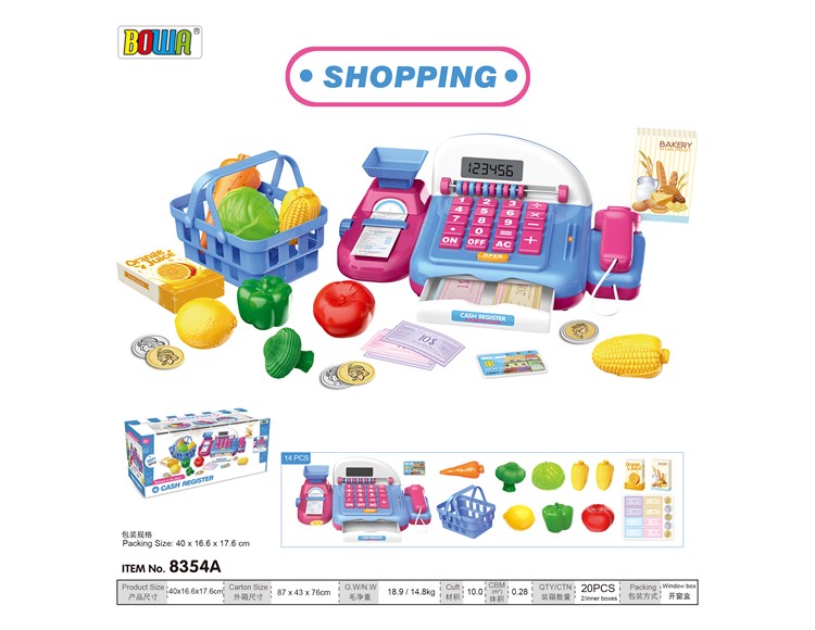 收银机，带计算功能/按键声音/灯光 8354A